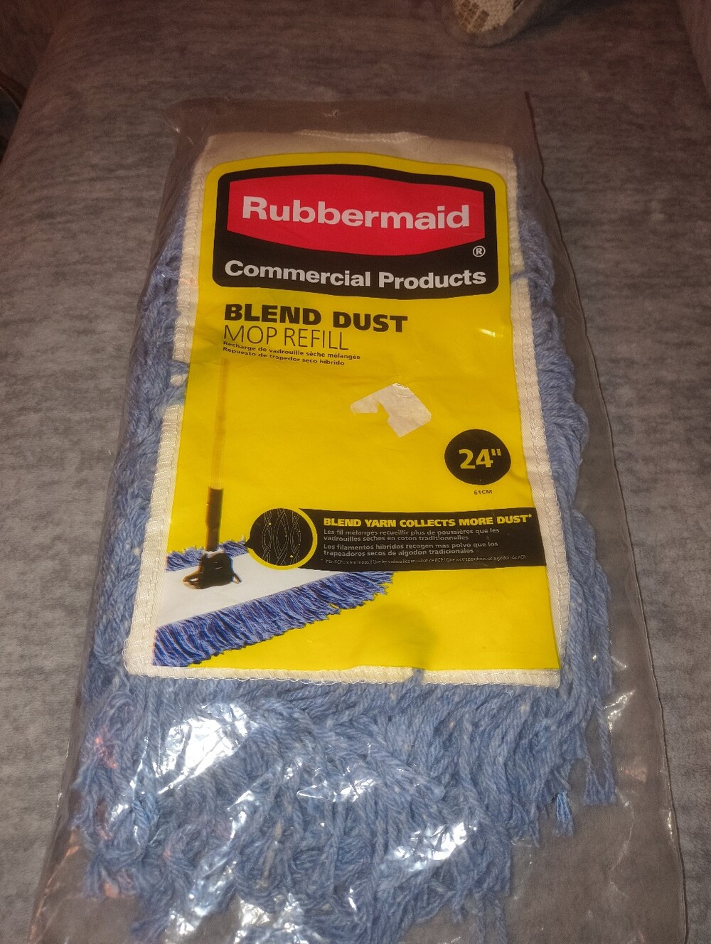 Rubbermaid Blue Blend Dust Mop Refill 24"